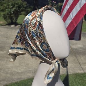 Floral Paisley Silk Square Scarf